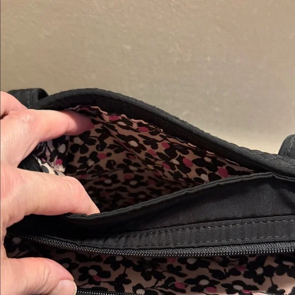 Vera Bradley Black Microfiber shoulder bag NWOT - Picture 5 of 7